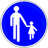 Chemin obligatoire pour piétons